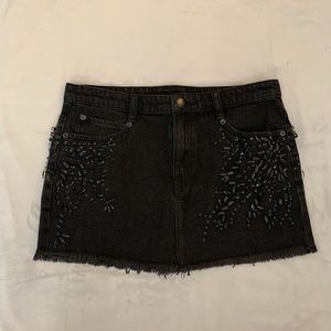 Free People Studded Black Skirt